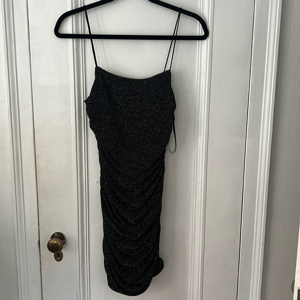 NWT Princess Polly ruched sparkly mini dress